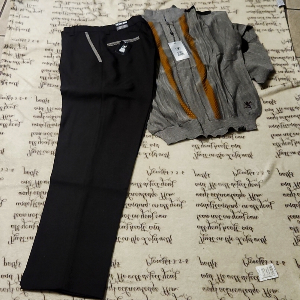Stacey Adams Shirt and pants set large//never worn